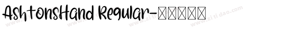 AshtonsHand Regular字体转换